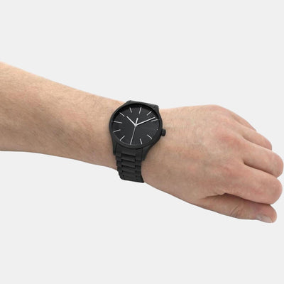 Ck Iconic Unisex Quartz Black Dial Analog Stainless Steel Watch 25200040