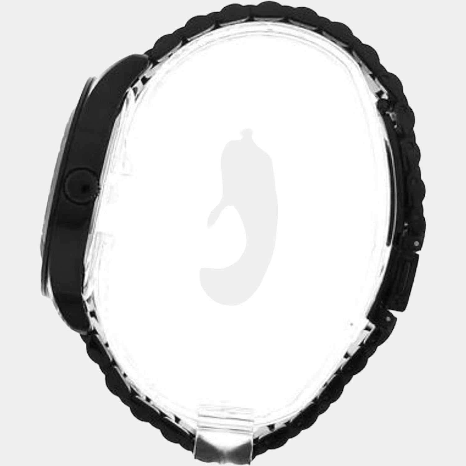 Ck Iconic Unisex Quartz Black Dial Analog Stainless Steel Watch 25200040