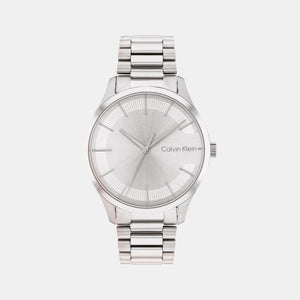 Ck Iconic Unisex Quartz Silver Dial Analog Stainless Steel Watch 25200041