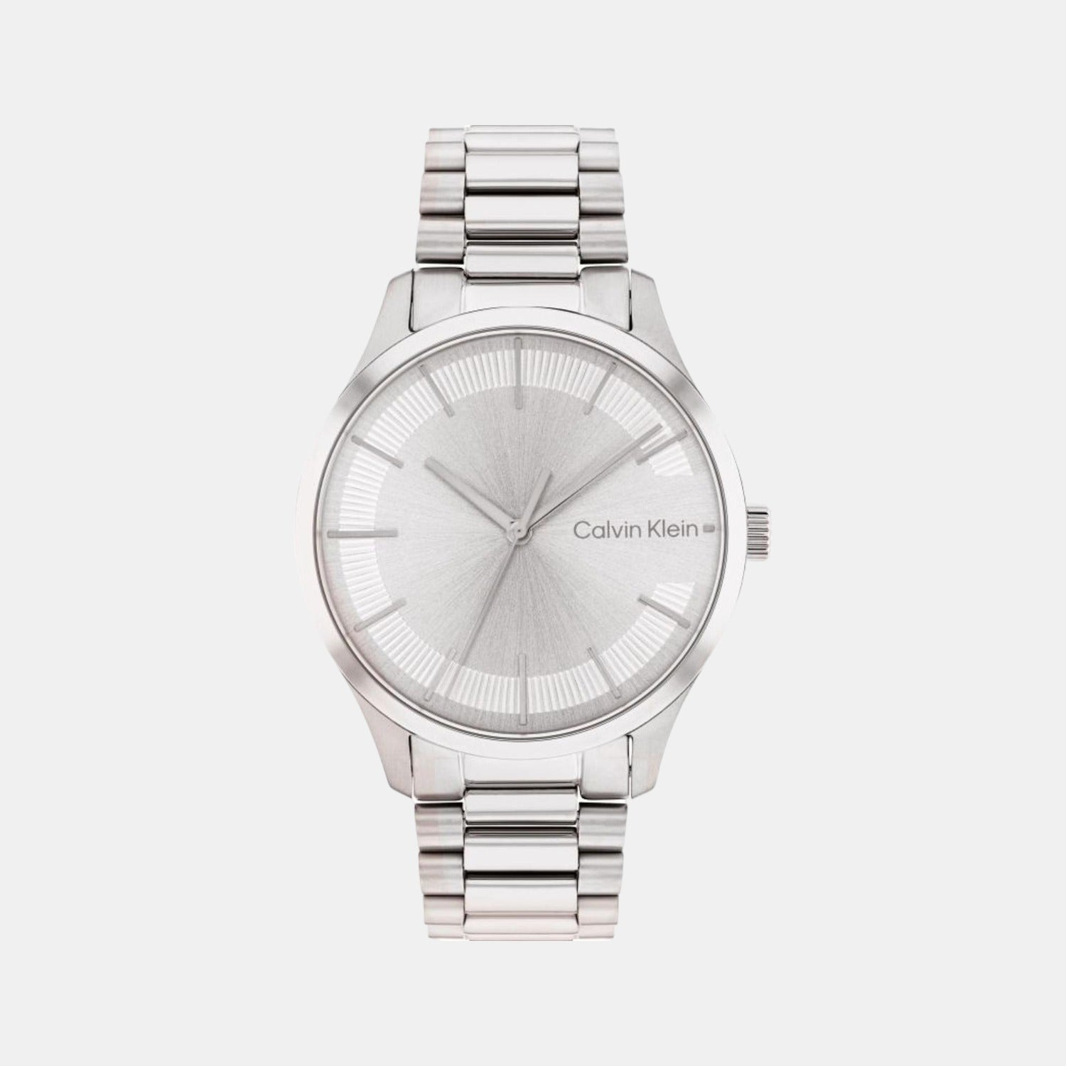 Ck Iconic Unisex Quartz Silver Dial Analog Stainless Steel Watch 25200041