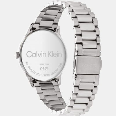 Ck Iconic Unisex Quartz Silver Dial Analog Stainless Steel Watch 25200041