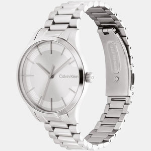 Ck Iconic Unisex Quartz Silver Dial Analog Stainless Steel Watch 25200041