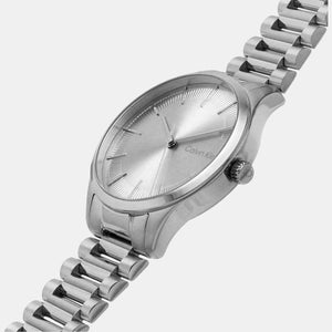 Ck Iconic Unisex Quartz Silver Dial Analog Stainless Steel Watch 25200041