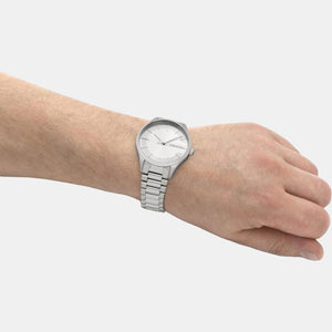 Ck Iconic Unisex Quartz Silver Dial Analog Stainless Steel Watch 25200041