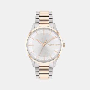 Ck Iconic Unisex Quartz Silver Dial Analog Stainless Steel Watch 25200044
