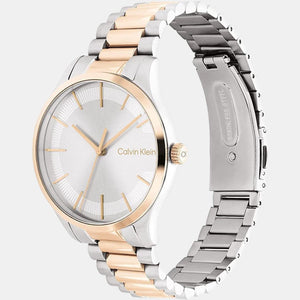 Ck Iconic Unisex Quartz Silver Dial Analog Stainless Steel Watch 25200044