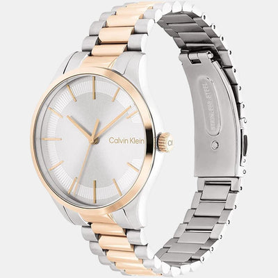 Ck Iconic Unisex Quartz Silver Dial Analog Stainless Steel Watch 25200044