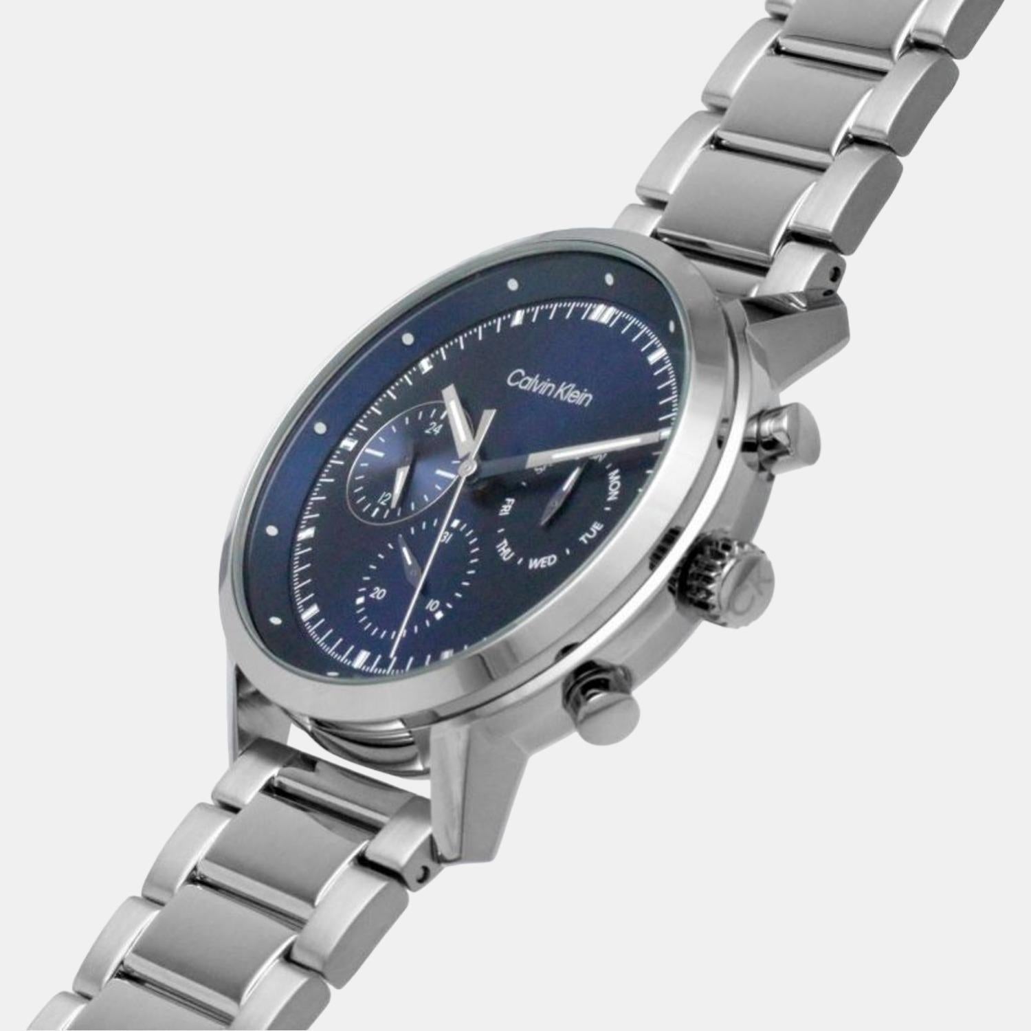 Gauge Men Quartz Blue Dial Chronograph Stainless Steel Watch 25200063