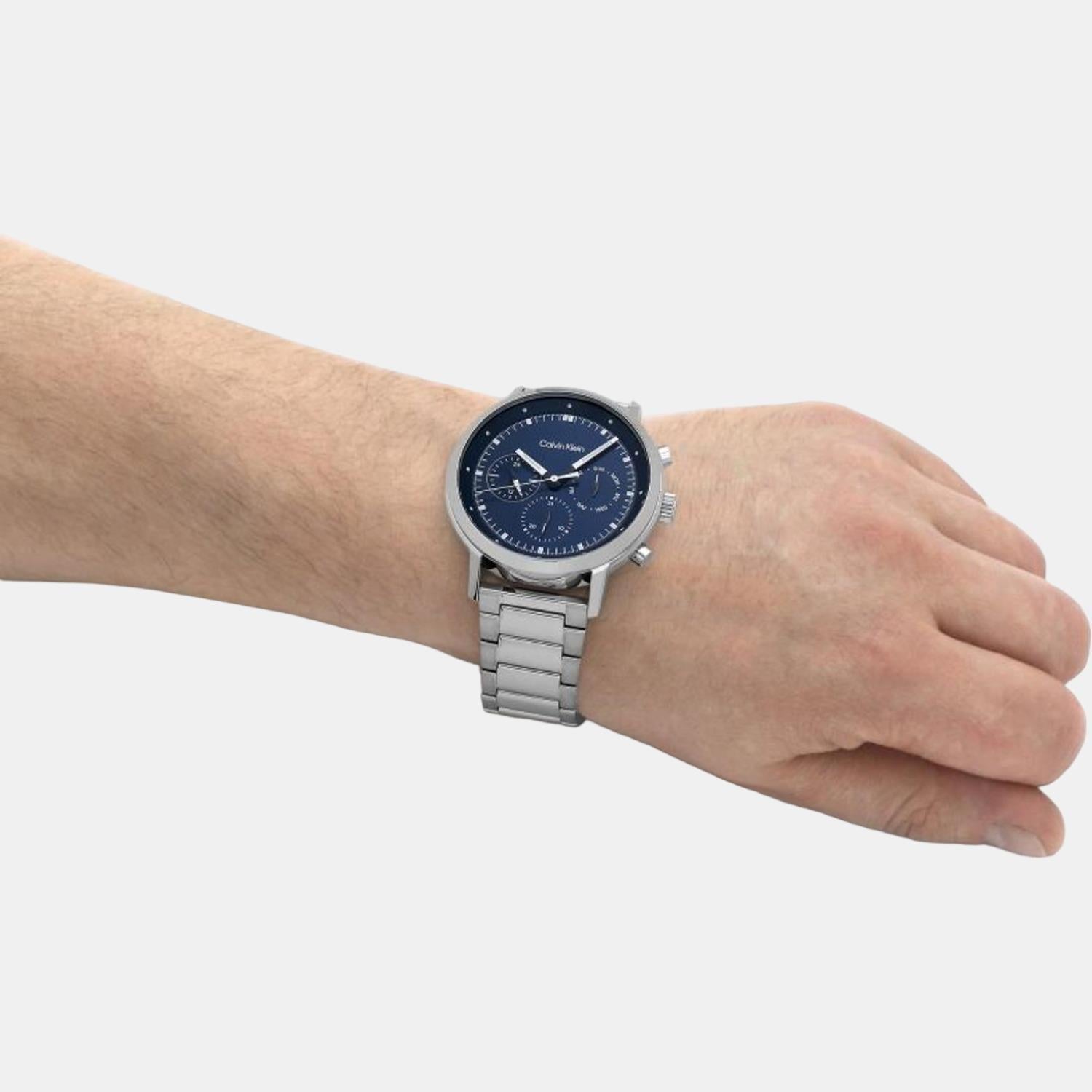 Gauge Men Quartz Blue Dial Chronograph Stainless Steel Watch 25200063
