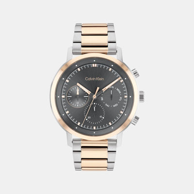 Gauge Men Quartz Grey Dial Chronograph Stainless Steel Watch 25200064
