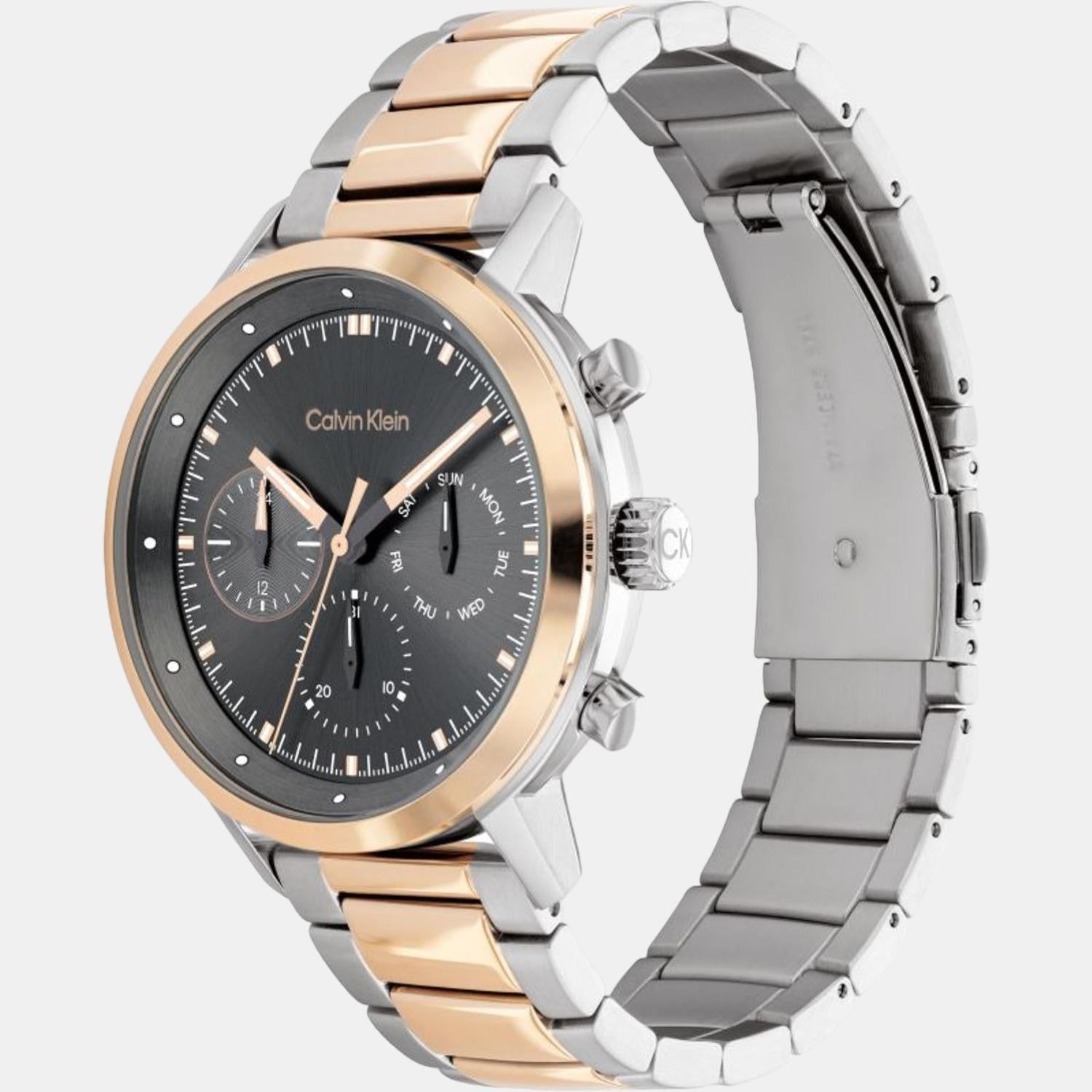Gauge Men Quartz Grey Dial Chronograph Stainless Steel Watch 25200064