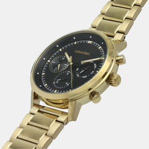 Gauge Men Quartz Black Dial Chronograph Stainless Steel Watch 25200065