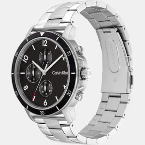 Gauge Sport Men Quartz Black Dial Chronograph Stainless Steel Watch 25200067