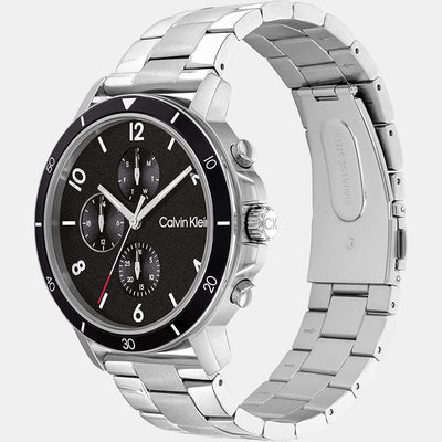 Gauge Sport Men Quartz Black Dial Chronograph Stainless Steel Watch 25200067