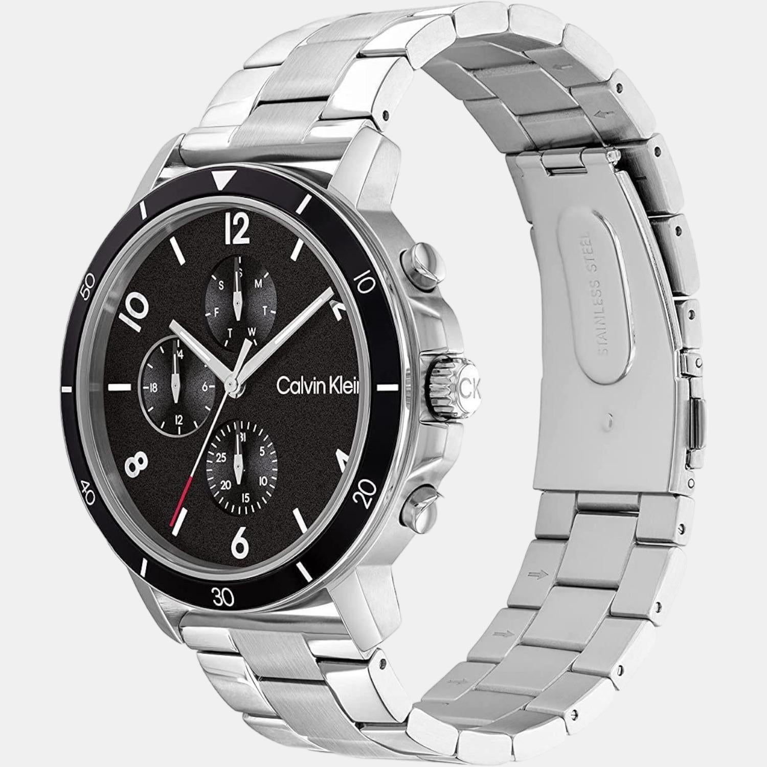 Gauge Sport Men Quartz Black Dial Chronograph Stainless Steel Watch 25200067