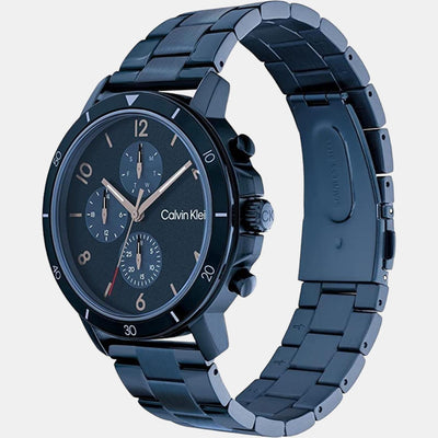 Gauge Sport Men Quartz Blue Dial Chronograph Stainless Steel Watch 25200068