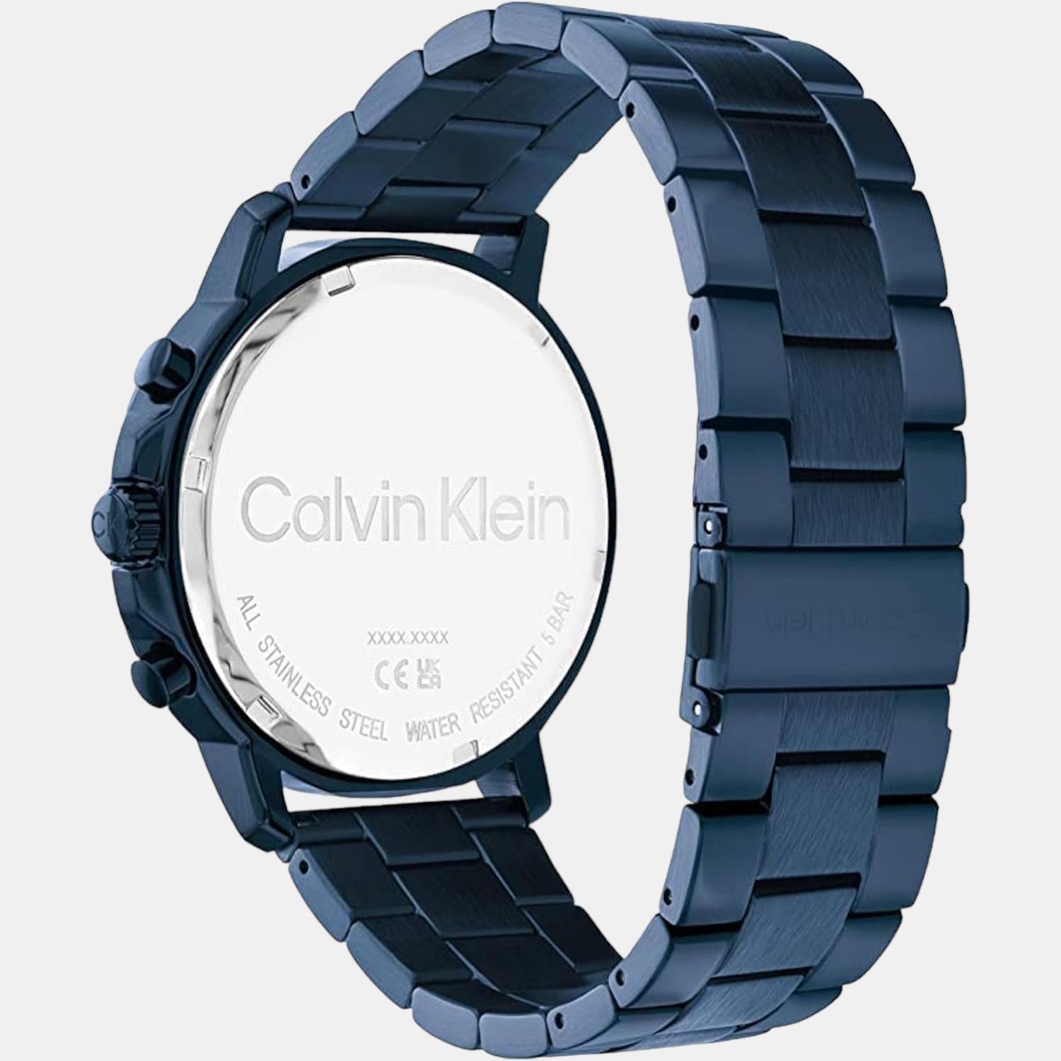 Gauge Sport Men Quartz Blue Dial Chronograph Stainless Steel Watch 25200068