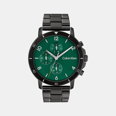 Gauge Sport Men Quartz Green Dial Chronograph Stainless Steel Watch 25200069