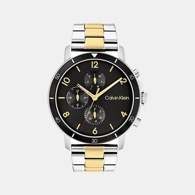 Gauge Sport Men Quartz Black Dial Chronograph Stainless Steel Watch 25200070