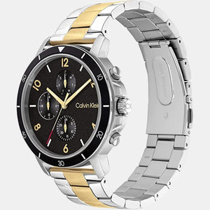 Gauge Sport Men Quartz Black Dial Chronograph Stainless Steel Watch 25200070