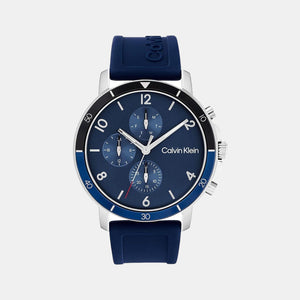 Gauge Sport Men Quartz Blue Dial Chronograph Silicone Watch 25200071