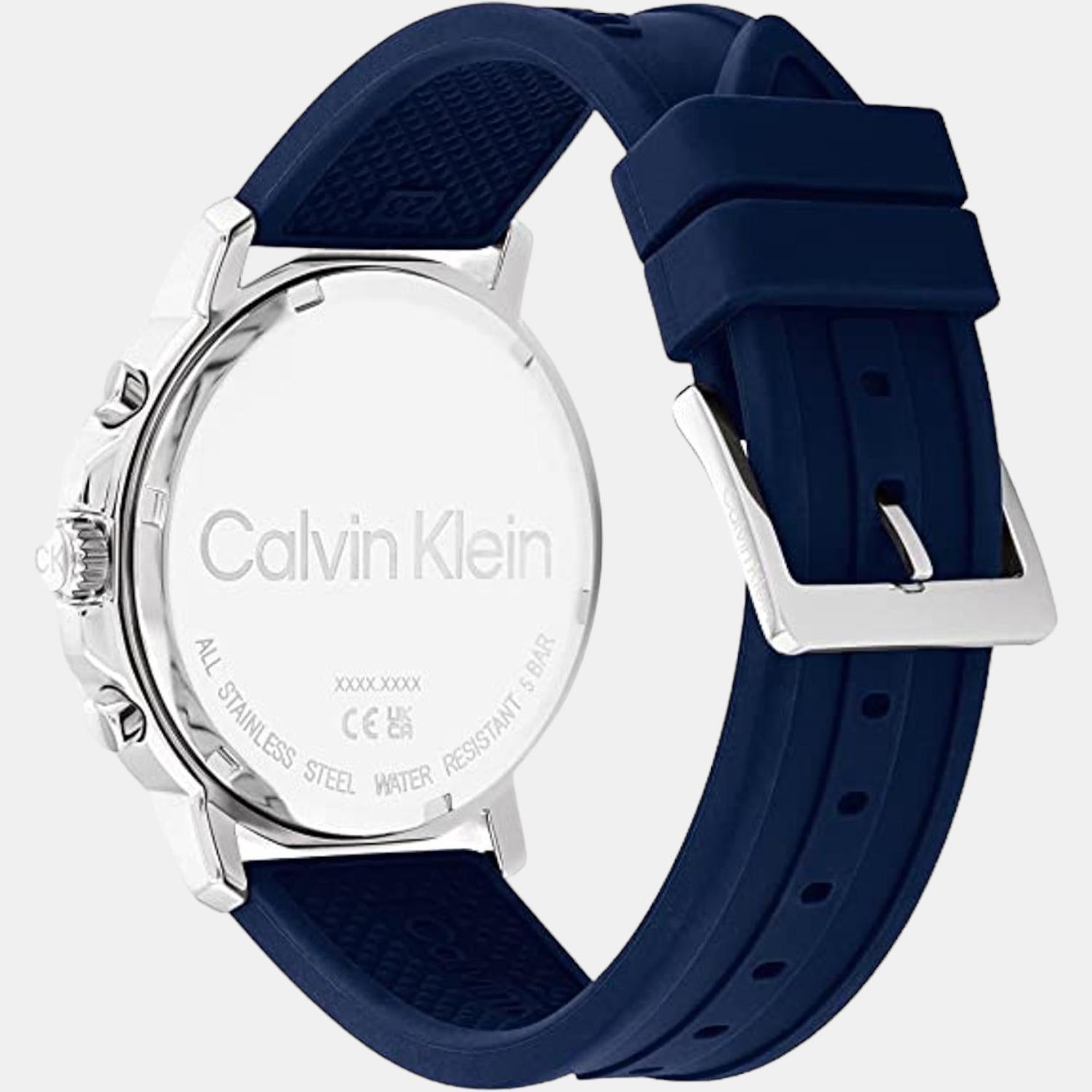 Gauge Sport Men Quartz Blue Dial Chronograph Silicone Watch 25200071