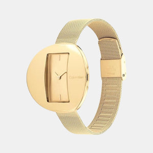 Circular Women Quartz Gold Dial Analog Stainless Steel Watch 25200146