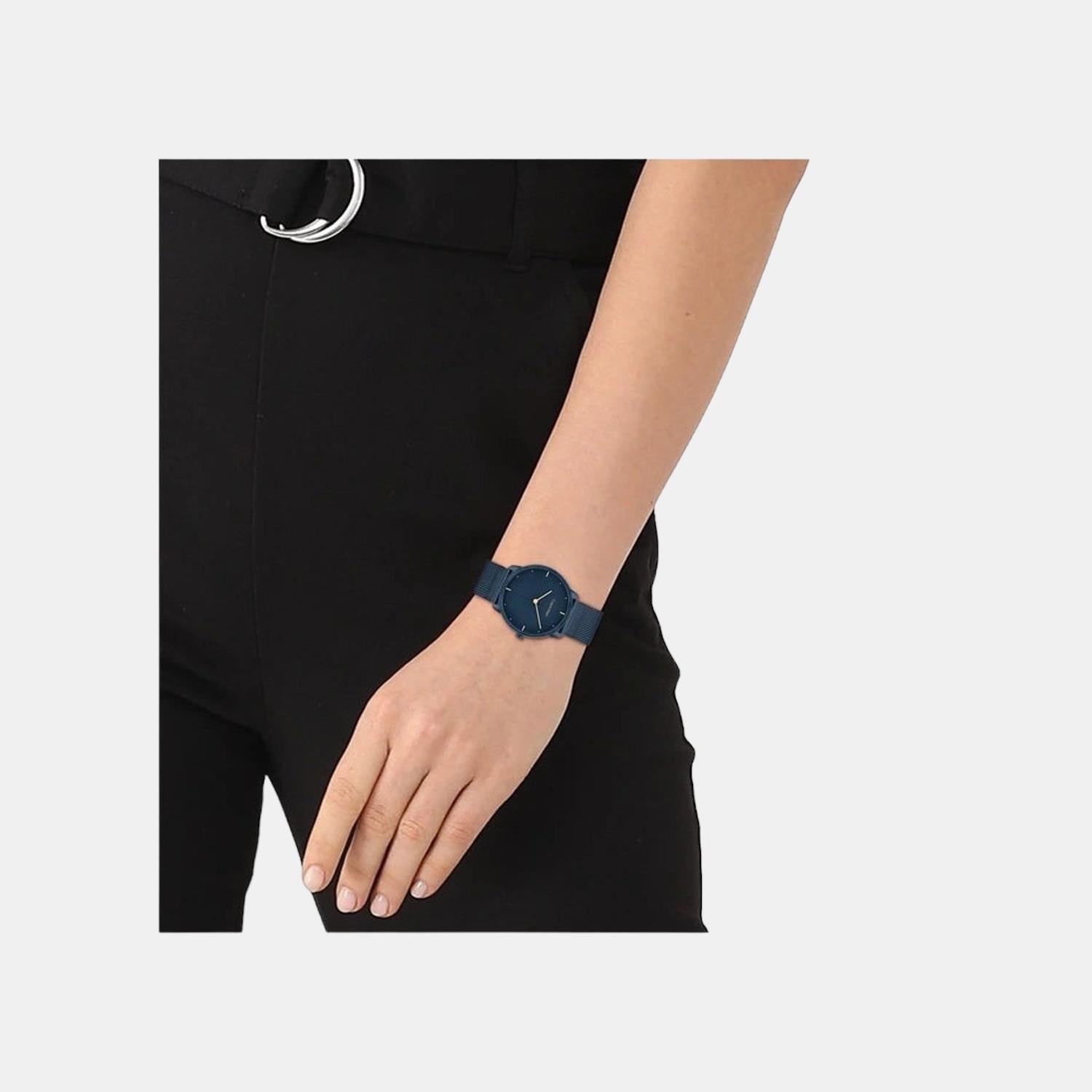 Ck Iconic Unisex Quartz Blue Dial Analog Stainless Steel Watch 25200160