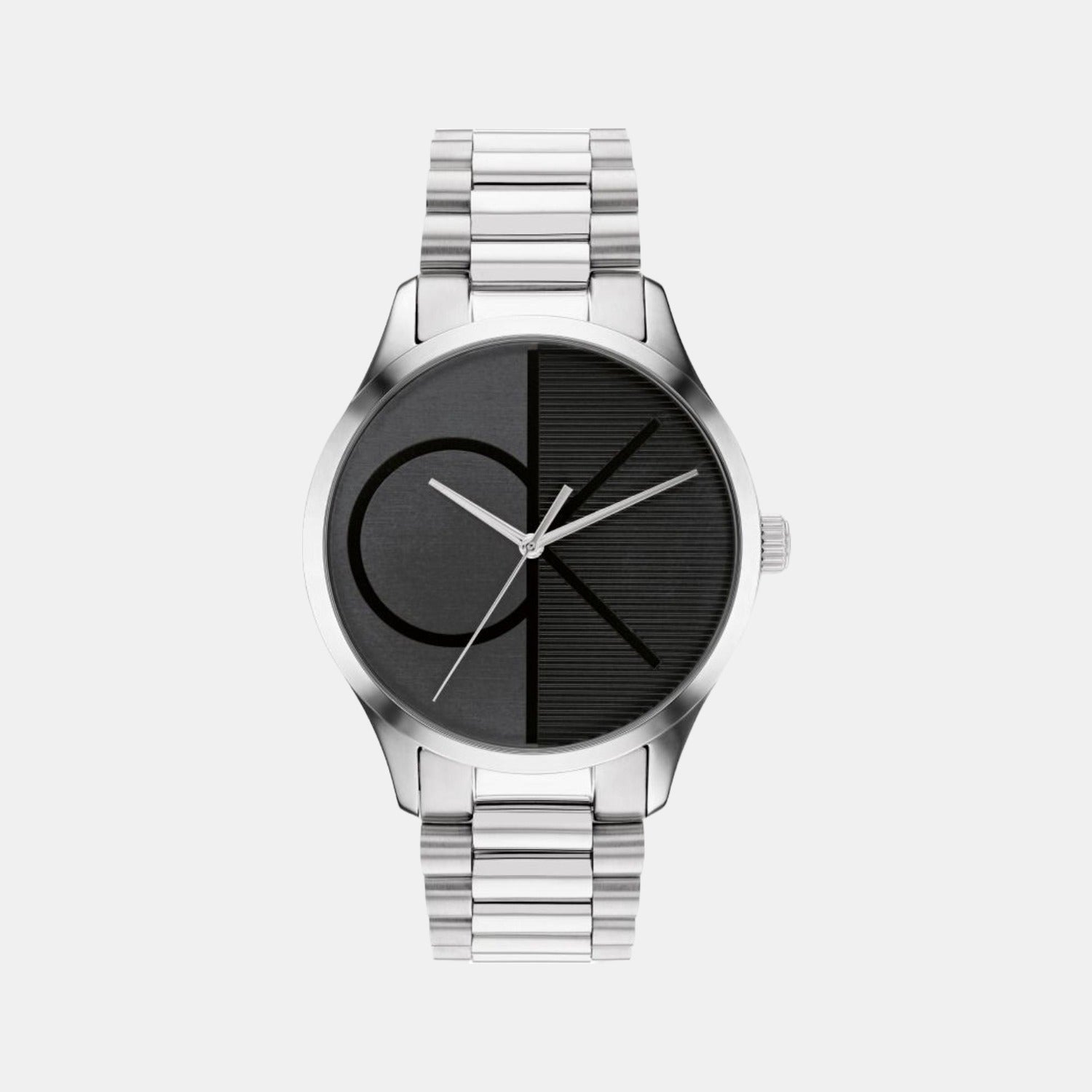 Ck Iconic Unisex Quartz Black Dial Analog Stainless Steel Watch 25200163