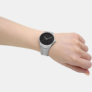 Ck Iconic Unisex Quartz Black Dial Analog Stainless Steel Watch 25200163