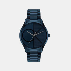Ck Iconic Unisex Quartz Blue Dial Analog Stainless Steel Watch 25200166