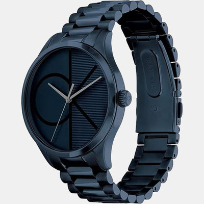 Ck Iconic Unisex Quartz Blue Dial Analog Stainless Steel Watch 25200166