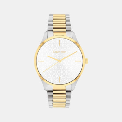 Ck Iconic Unisex Quartz Silver Dial Analog Stainless Steel Watch 25200167