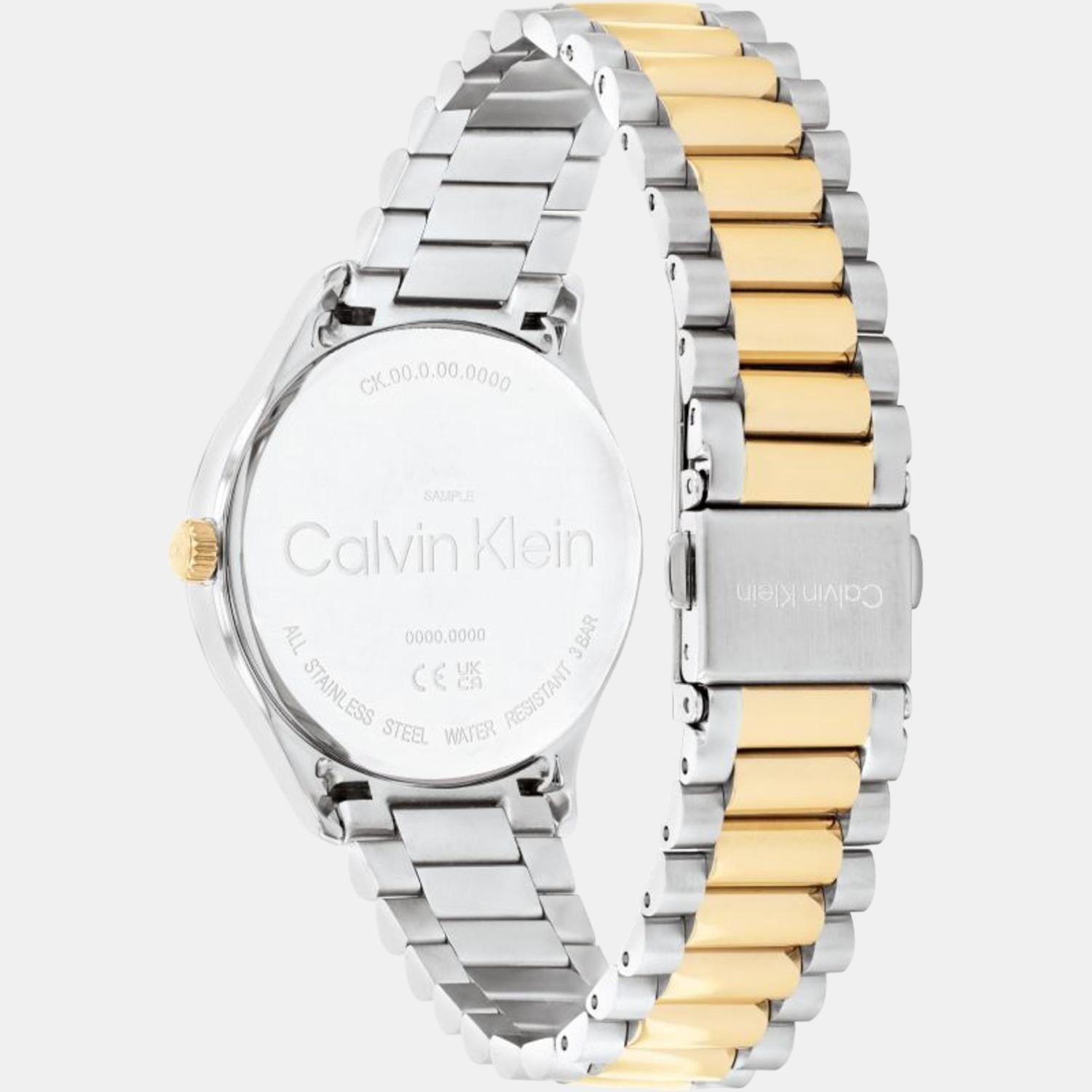 Ck Iconic Unisex Quartz Silver Dial Analog Stainless Steel Watch 25200167