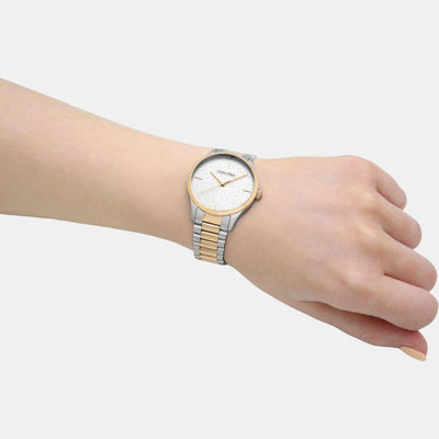 Ck Iconic Unisex Quartz Silver Dial Analog Stainless Steel Watch 25200167