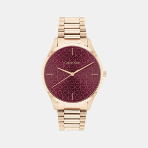 Ck Iconic Unisex Quartz Brown Dial Analog Stainless Steel Watch 25200169