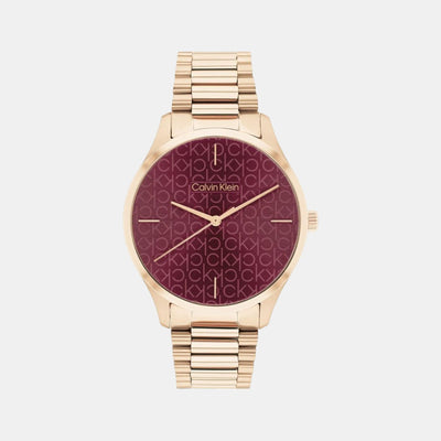 Ck Iconic Unisex Quartz Brown Dial Analog Stainless Steel Watch 25200169