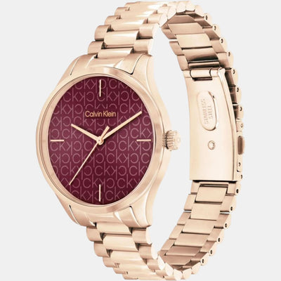 Ck Iconic Unisex Quartz Brown Dial Analog Stainless Steel Watch 25200169