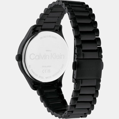 Ck Iconic Unisex Quartz Black Dial Analog Stainless Steel Watch 25200170