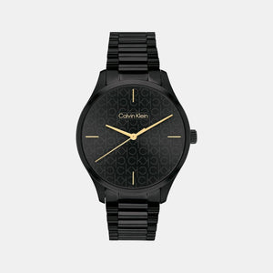 Ck Iconic Unisex Quartz Black Dial Analog Stainless Steel Watch 25200170