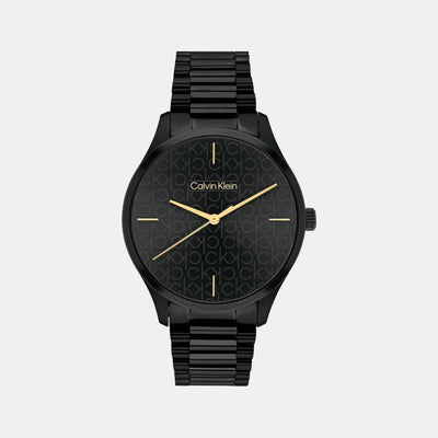 Ck Iconic Unisex Quartz Black Dial Analog Stainless Steel Watch 25200170
