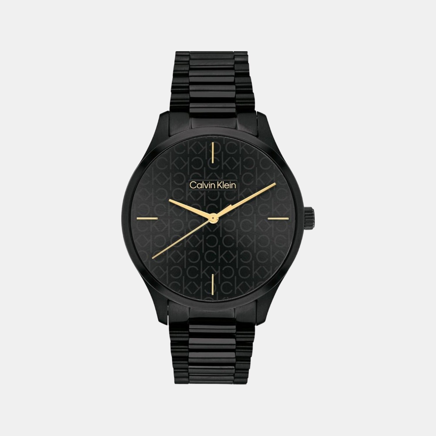 Ck Iconic Unisex Quartz Black Dial Analog Stainless Steel Watch 25200170