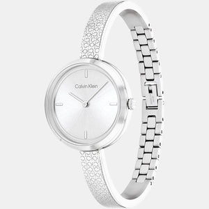 Ck Iconic Women Quartz Silver Dial Analog Stainless Steel Watch 25200181