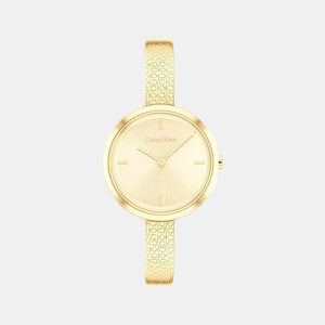 Ck Iconic Women Quartz Gold Dial Analog Stainless Steel Watch 25200182