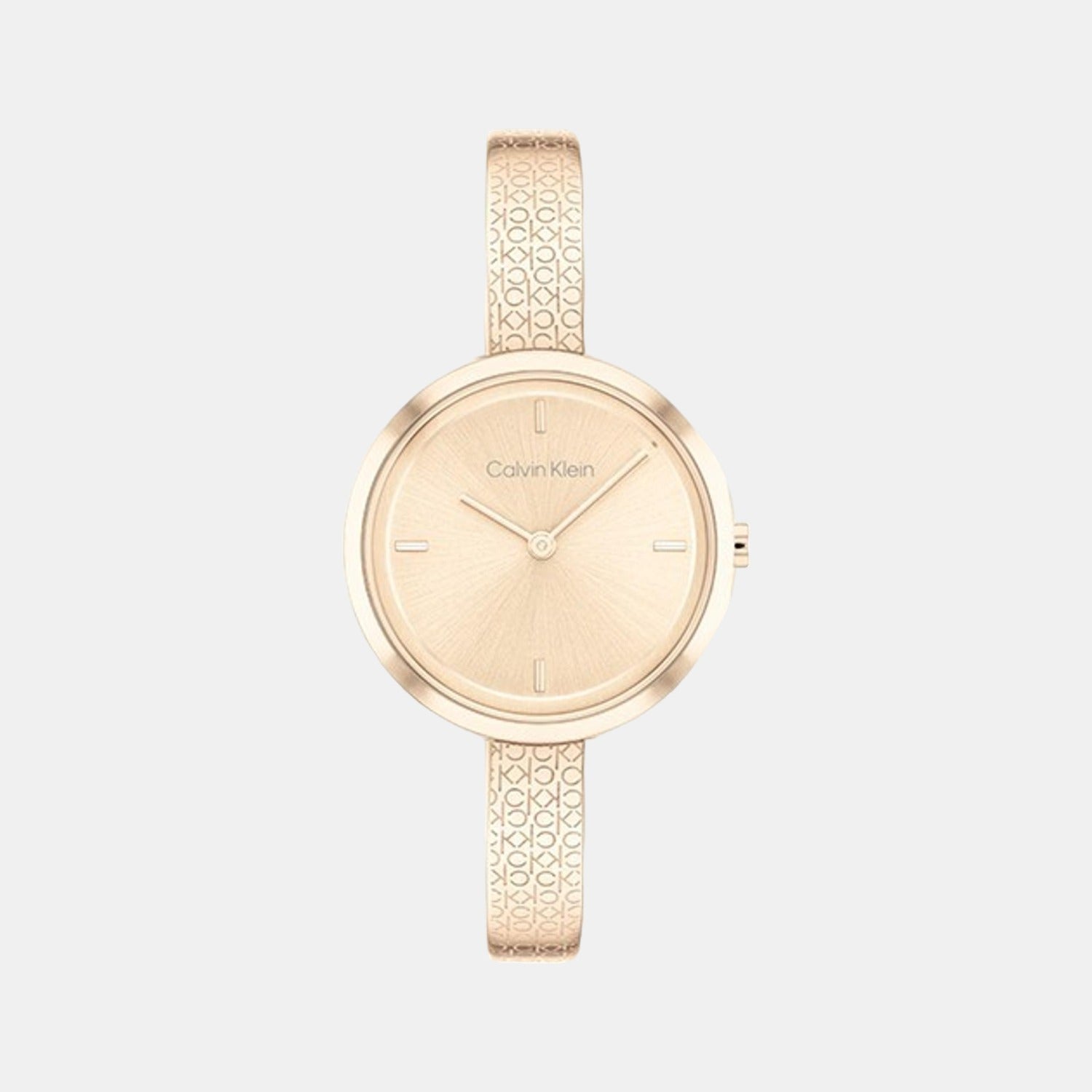 Ck Iconic Women Quartz Rose Gold Dial Analog Stainless Steel Watch 25200183