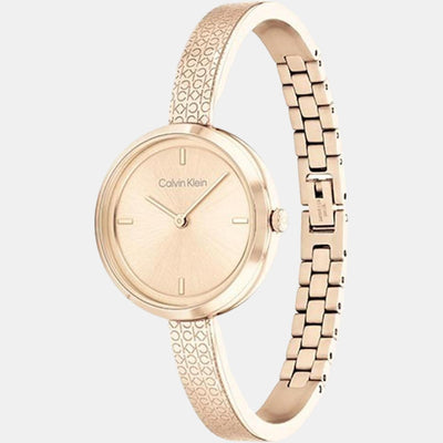 Ck Iconic Women Quartz Rose Gold Dial Analog Stainless Steel Watch 25200183
