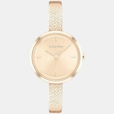 Ck Iconic Women Quartz Rose Gold Dial Analog Stainless Steel Watch 25200183