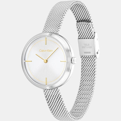 Ck Iconic Women Quartz Silver Dial Analog Stainless Steel Watch 25200184