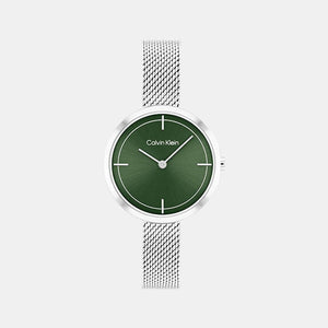 Ck Iconic Women Quartz Green Dial Analog Stainless Steel Watch 25200185