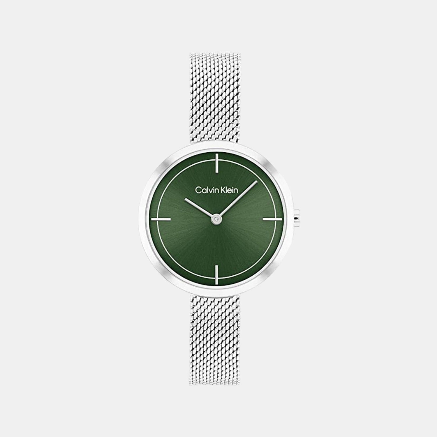 Ck Iconic Women Quartz Green Dial Analog Stainless Steel Watch 25200185